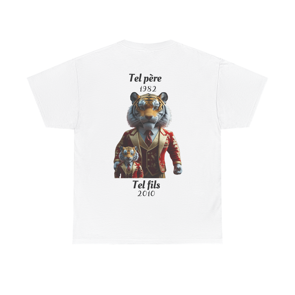 T-shirt Tel père tel fils collection tigre