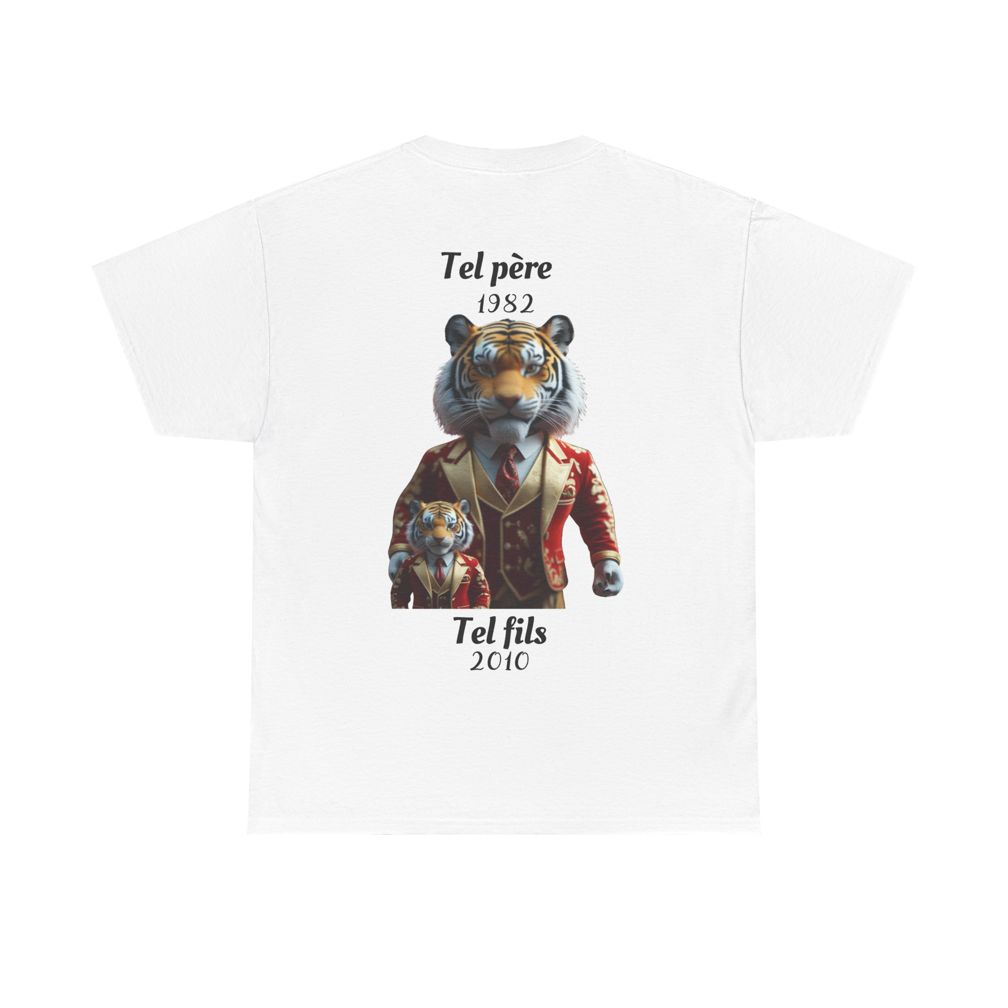 T-shirt Tel père tel fils collection tigre