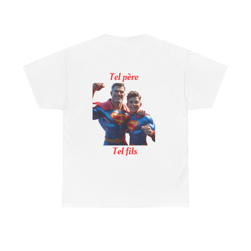 T-shirt tel père tel fils  Collection Superman