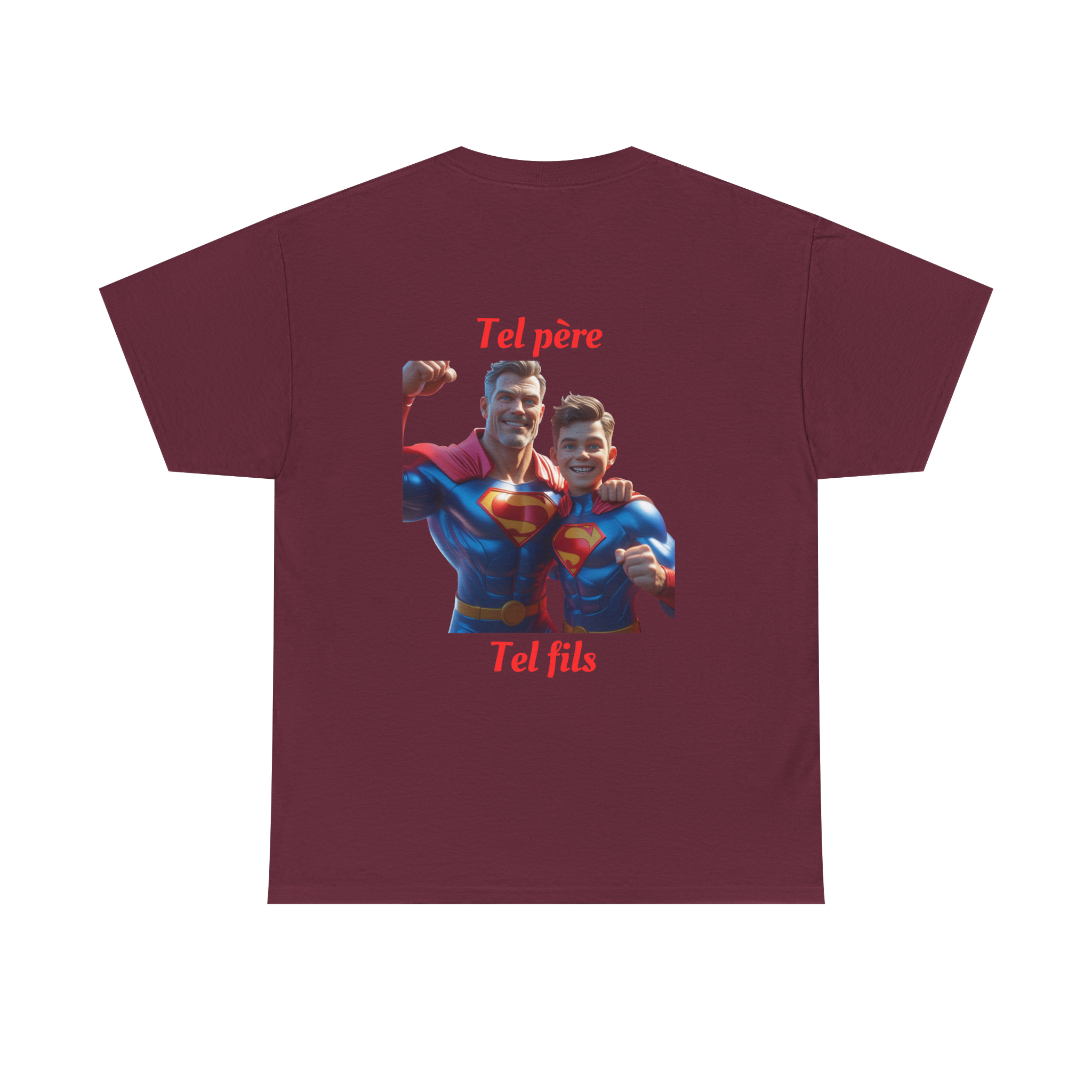 T-shirt tel père tel fils  Collection Superman
