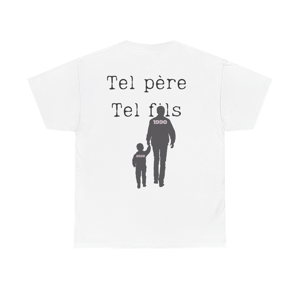 T-shirt Tel père tel fils collection Main dans la main (dos)