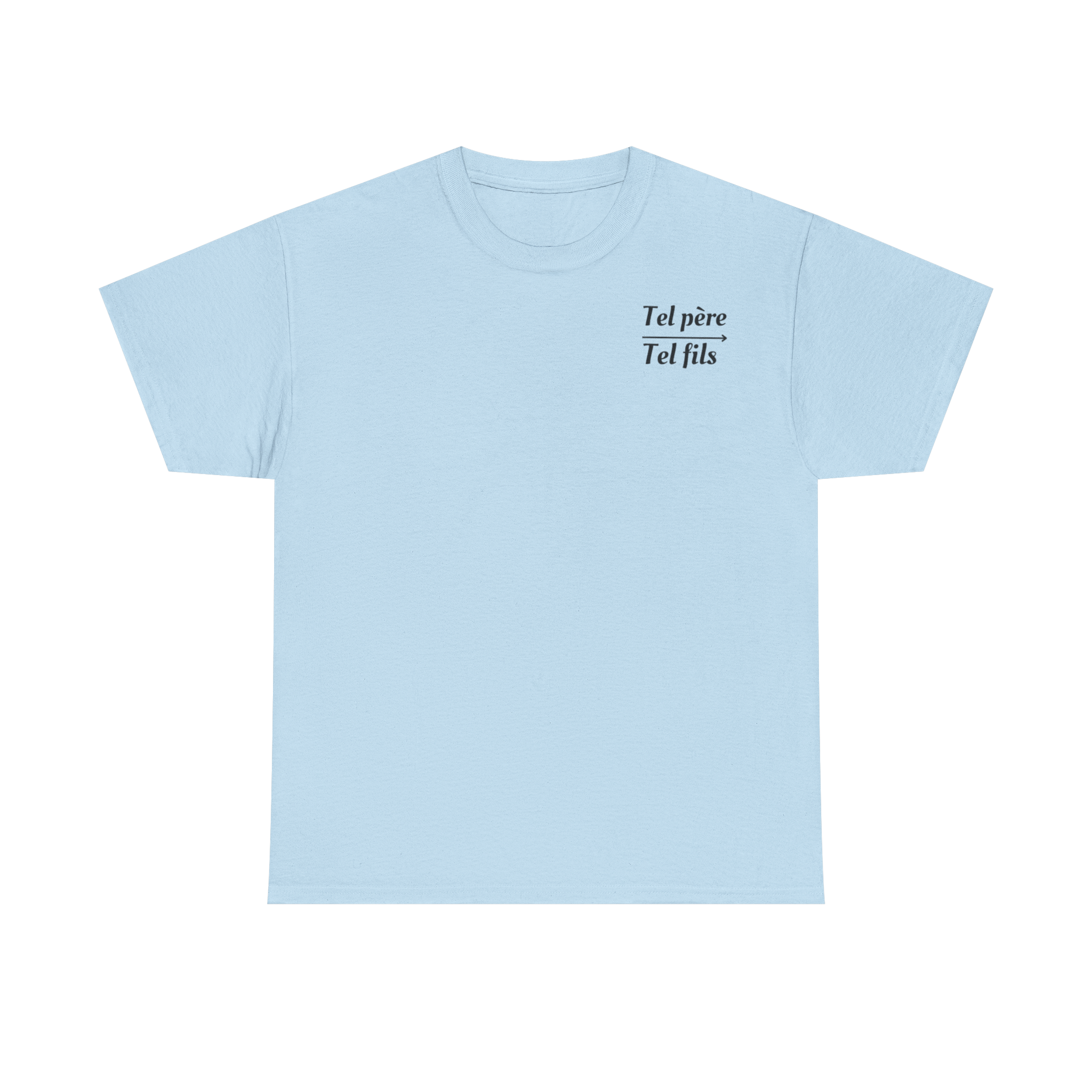 T-shirt Tel père tel fils collection bébé dans la main